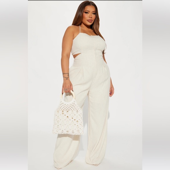 Fashion Nova size XL Ivory Jumpsuit - Picture 1 of 3